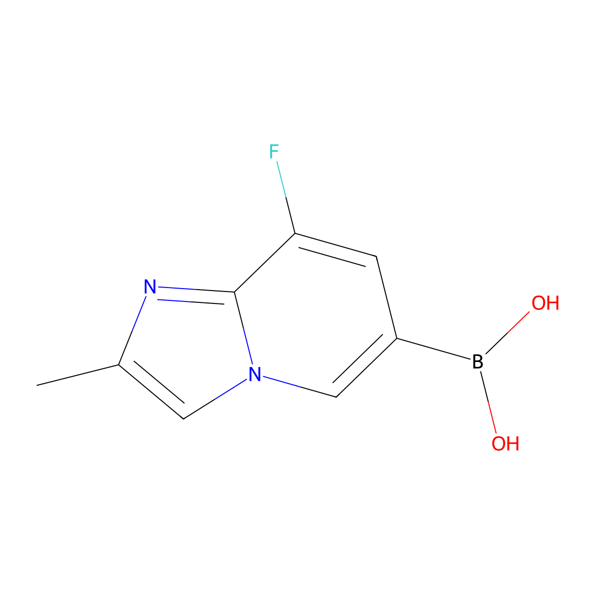 (8-Fluoro-2-methylimidazo[1,2-a]pyridin-6-yl)boronic acid molecular structure, CAS 1572398-58-3
