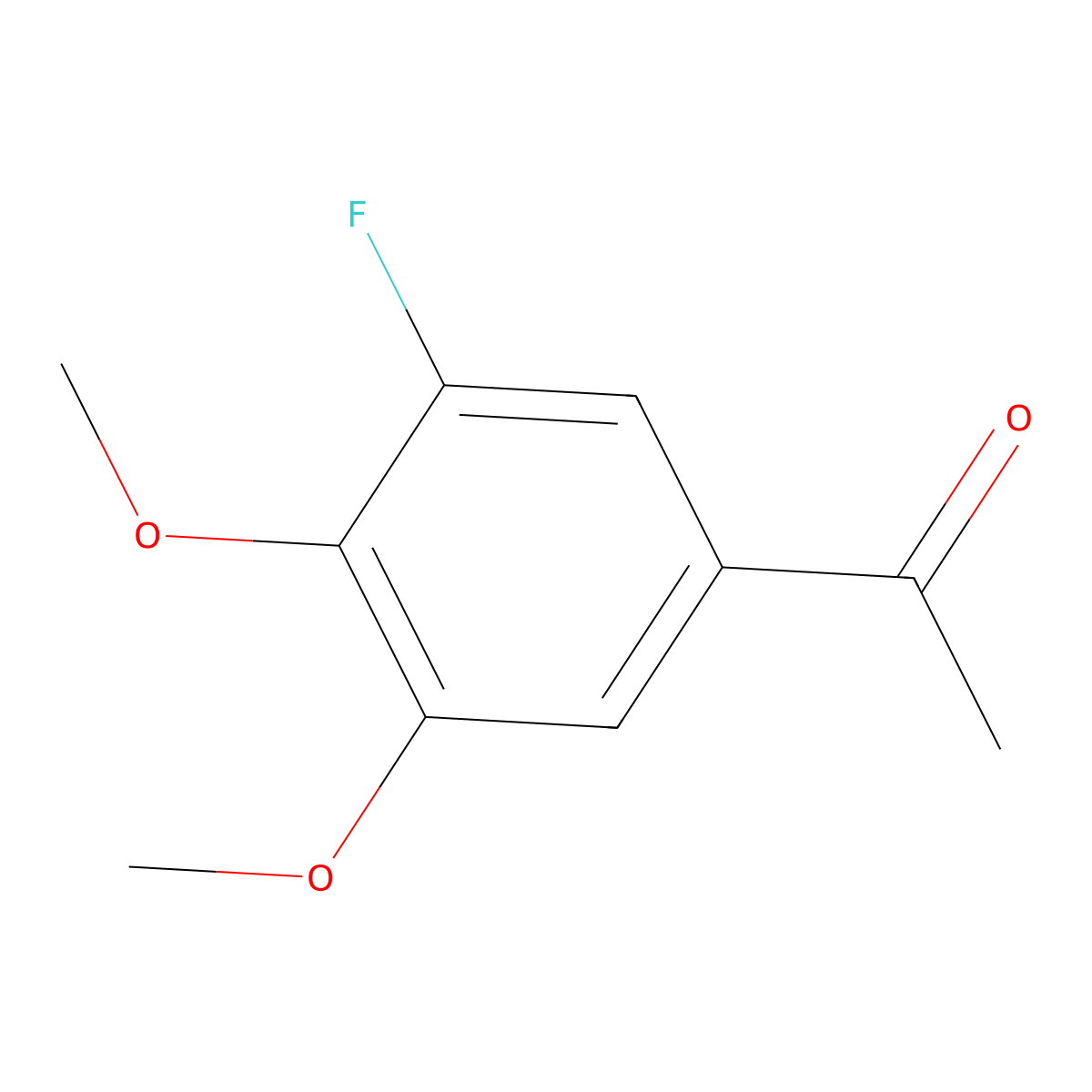 1-(3-Fluoro-4,5-dimethoxyphenyl)ethanone molecular structure, CAS 1572400-32-8