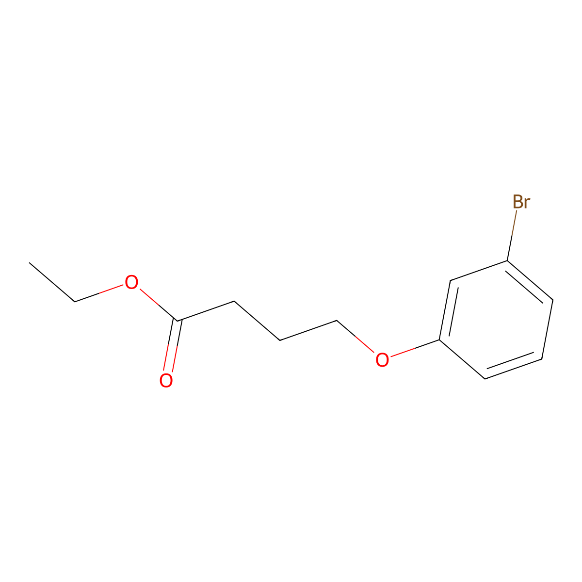 Ethyl 4-(3-bromophenoxy)butanoate molecular structure, CAS 157245-84-6