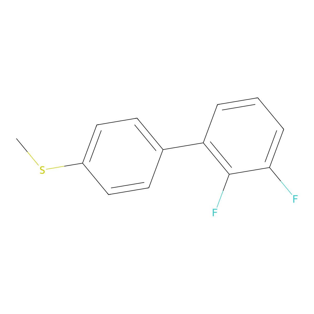 2,3-Difluoro-4'-methylsulfanylbiphenyl molecular structure, CAS 157248-20-9