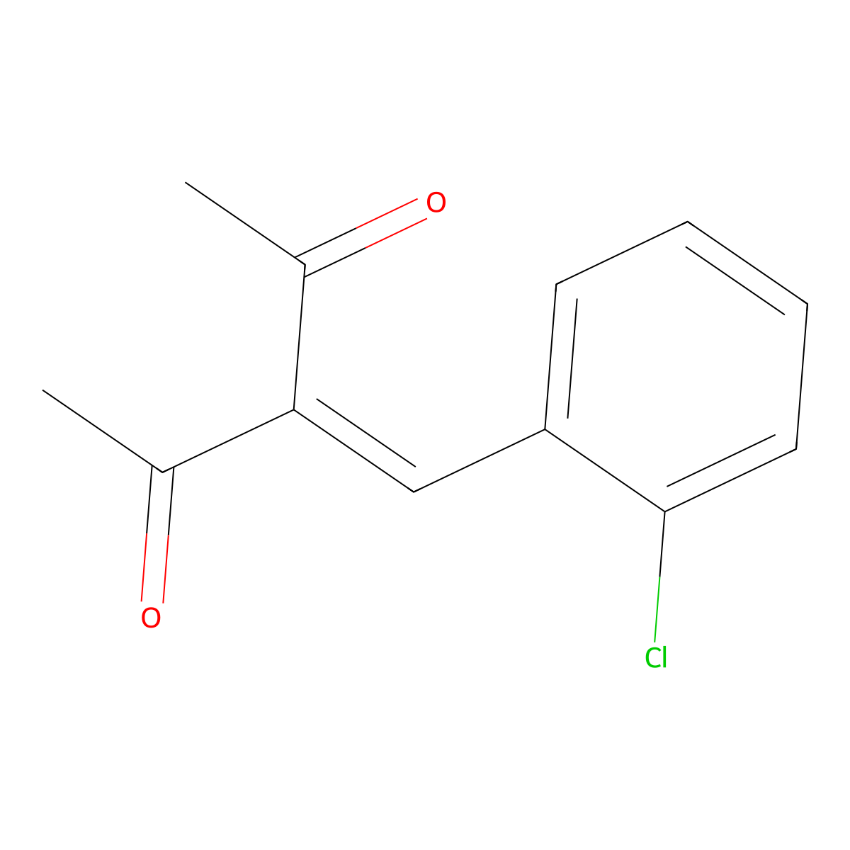 3-[(2-Chlorophenyl)methylidene]pentane-2,4-dione molecular structure, CAS 15725-14-1