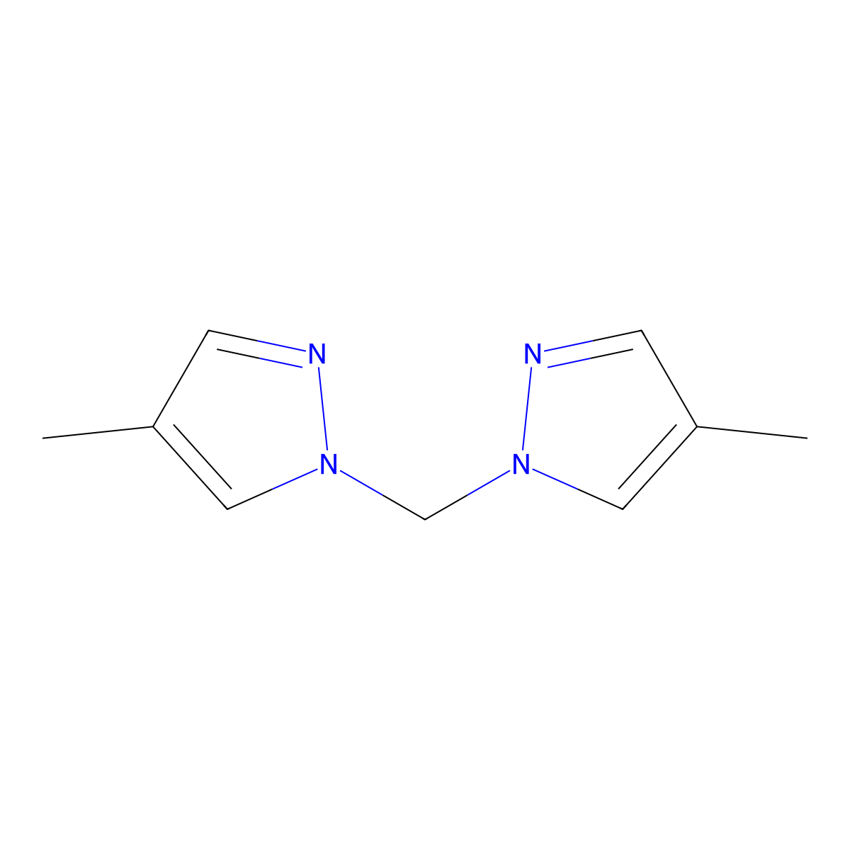 1,1'-Methylenebis(4-methyl-1H-pyrazole) molecular structure, CAS 157252-08-9