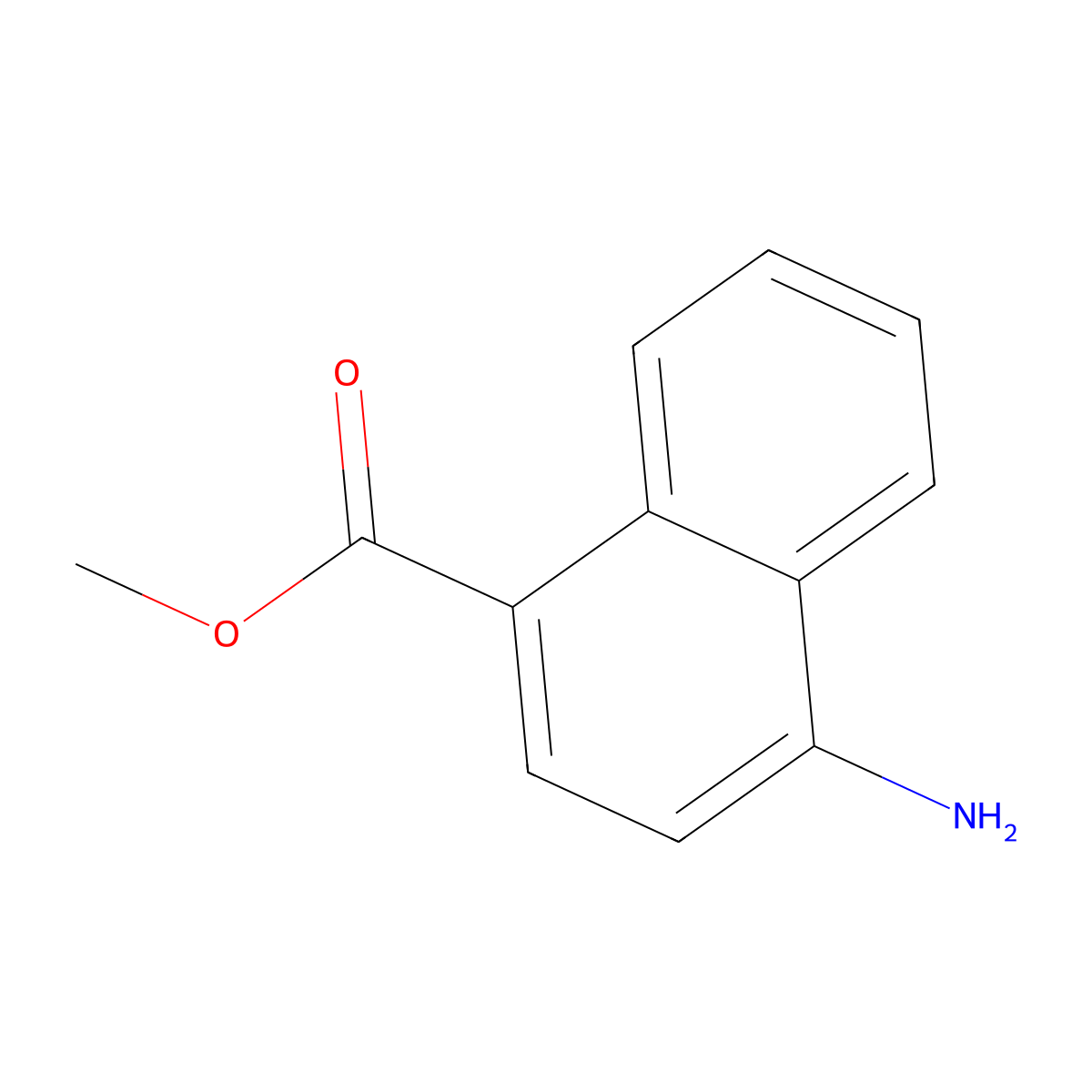 Methyl 4-aminonaphthalene-1-carboxylate molecular structure, CAS 157252-24-9