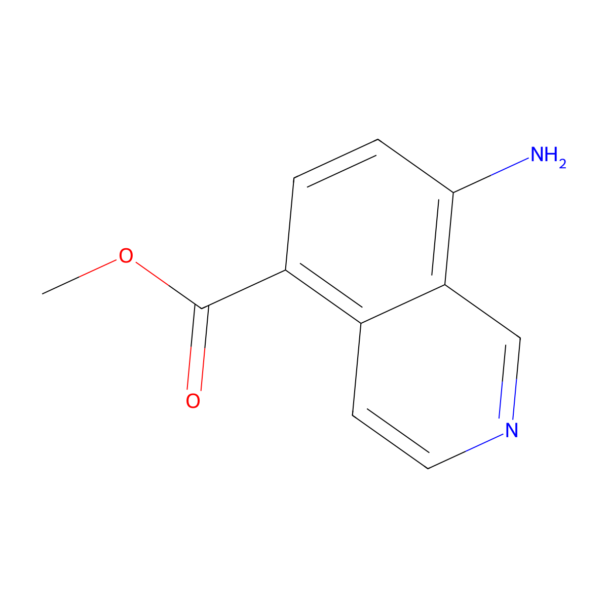 Methyl 8-aminoisoquinoline-5-carboxylate molecular structure, CAS 157252-30-7