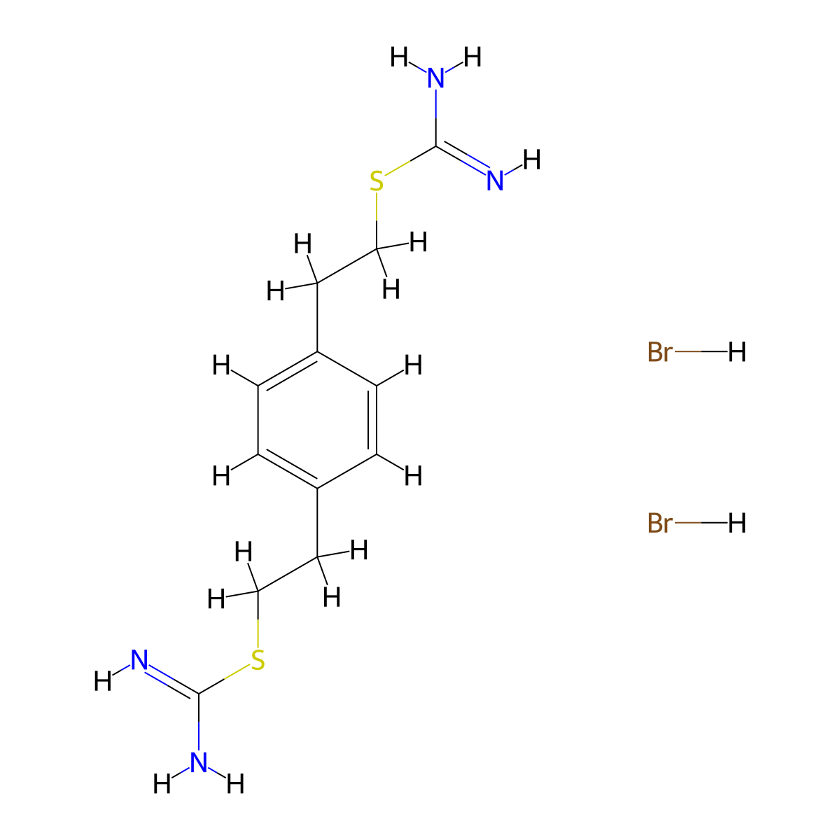 1,4-PBIT dihydrobromide molecular structure, CAS 157254-60-9