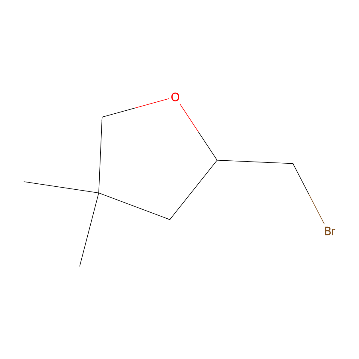 2-(Bromomethyl)-4,4-dimethyloxolane molecular structure, CAS 157256-45-6