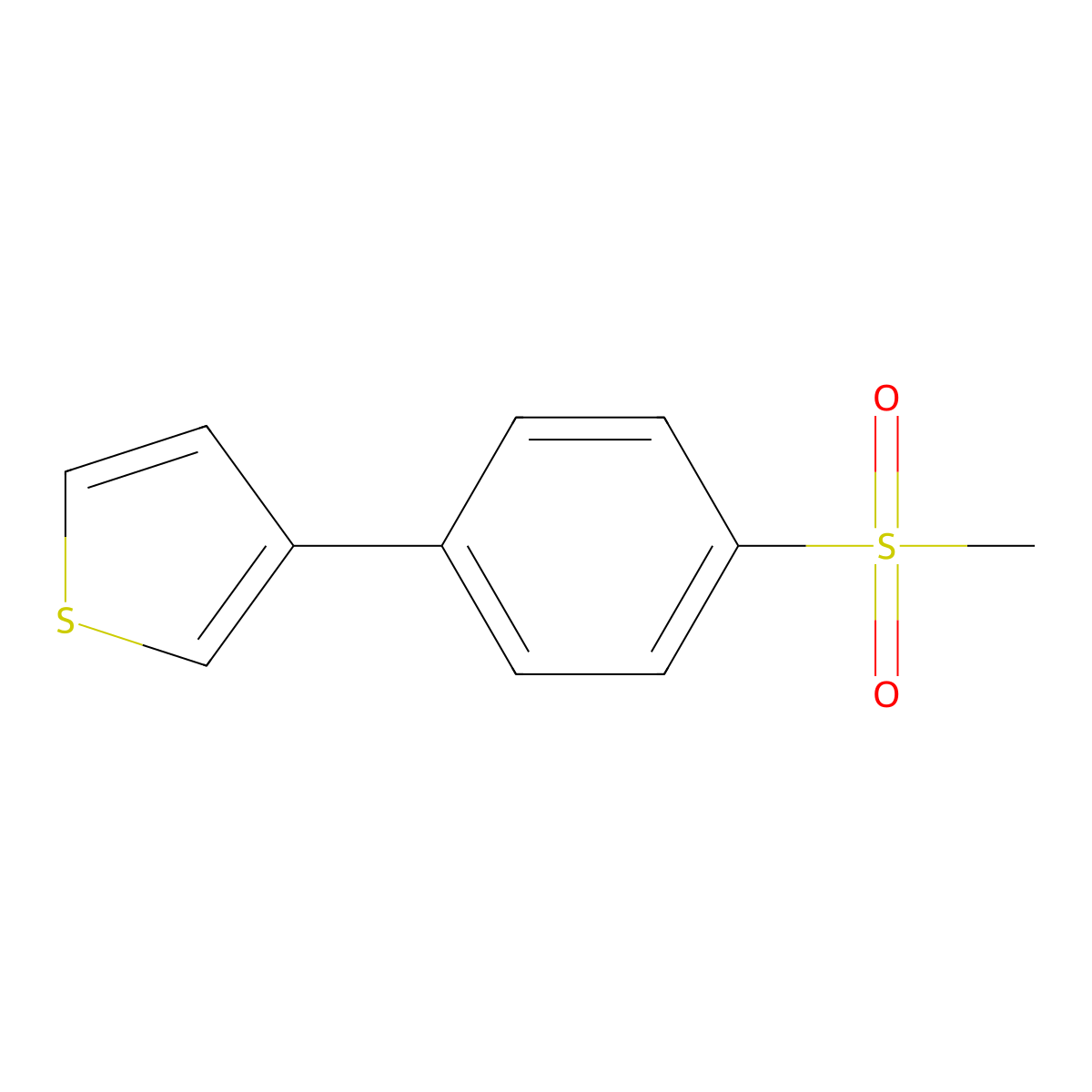 3-[4-(Methylsulfonyl)phenyl]thiophene molecular structure, CAS 157259-22-8