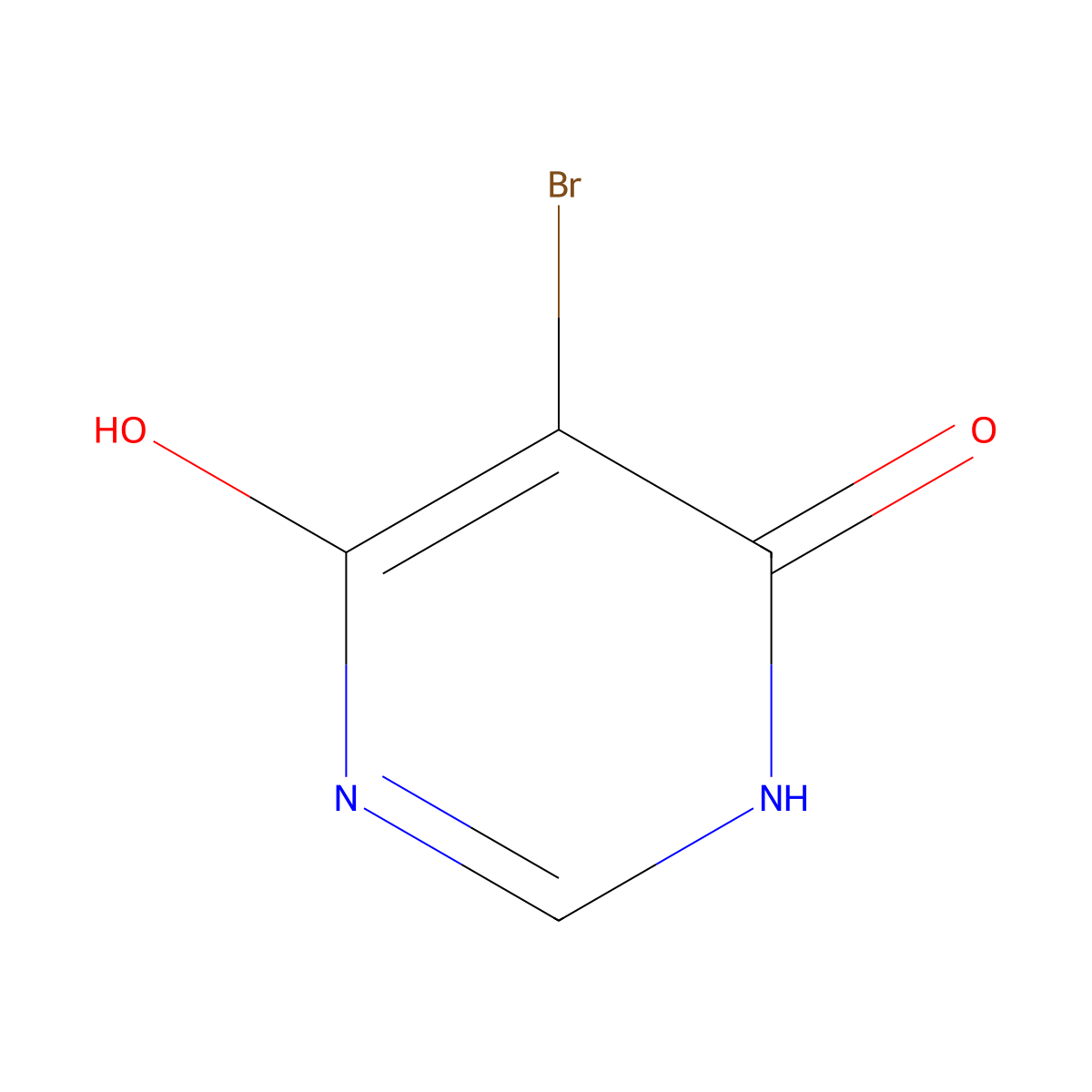 5-Bromo-4,6-dihydroxypyrimidine molecular structure, CAS 15726-38-2