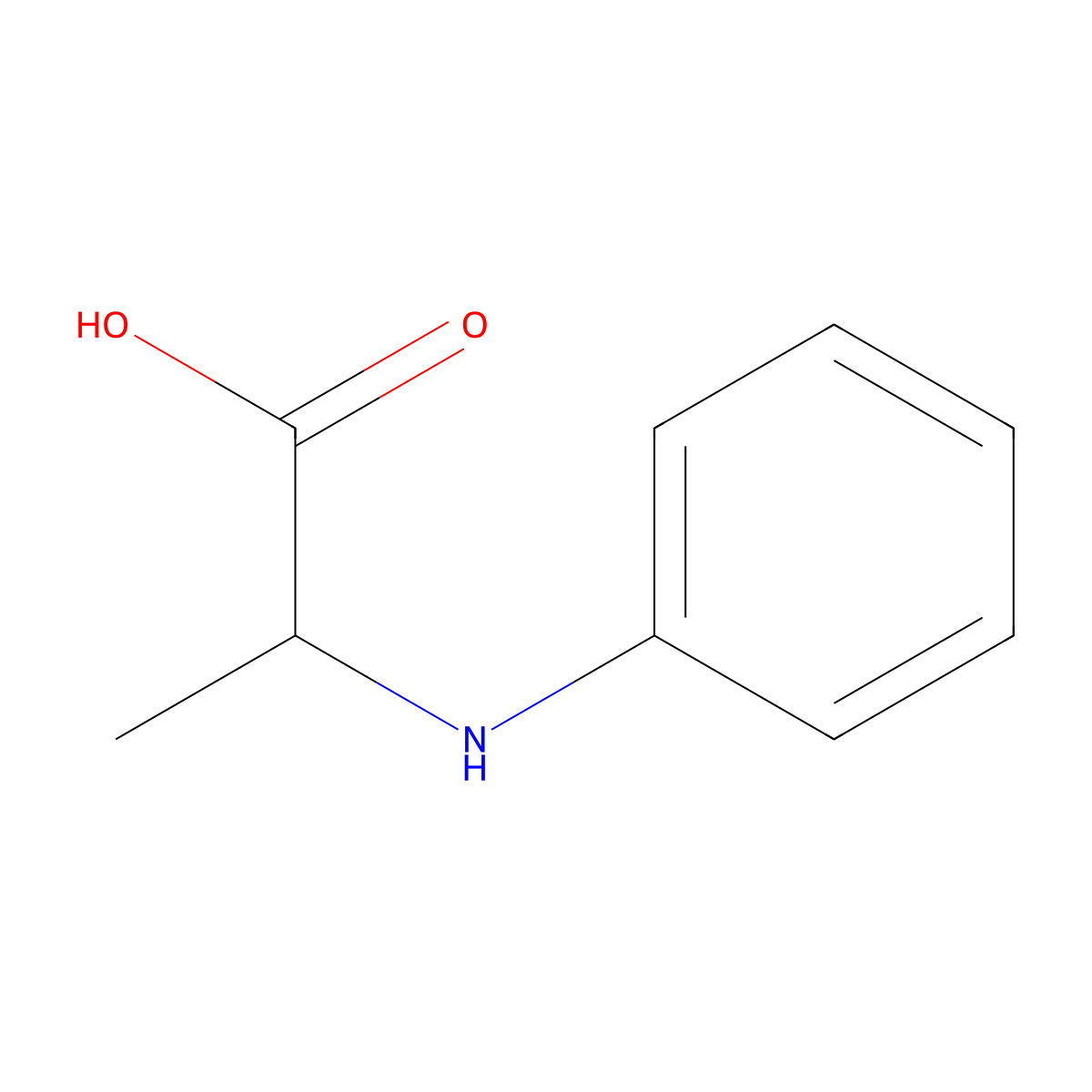 2-(Phenylamino)propanoic acid molecular structure, CAS 15727-49-8