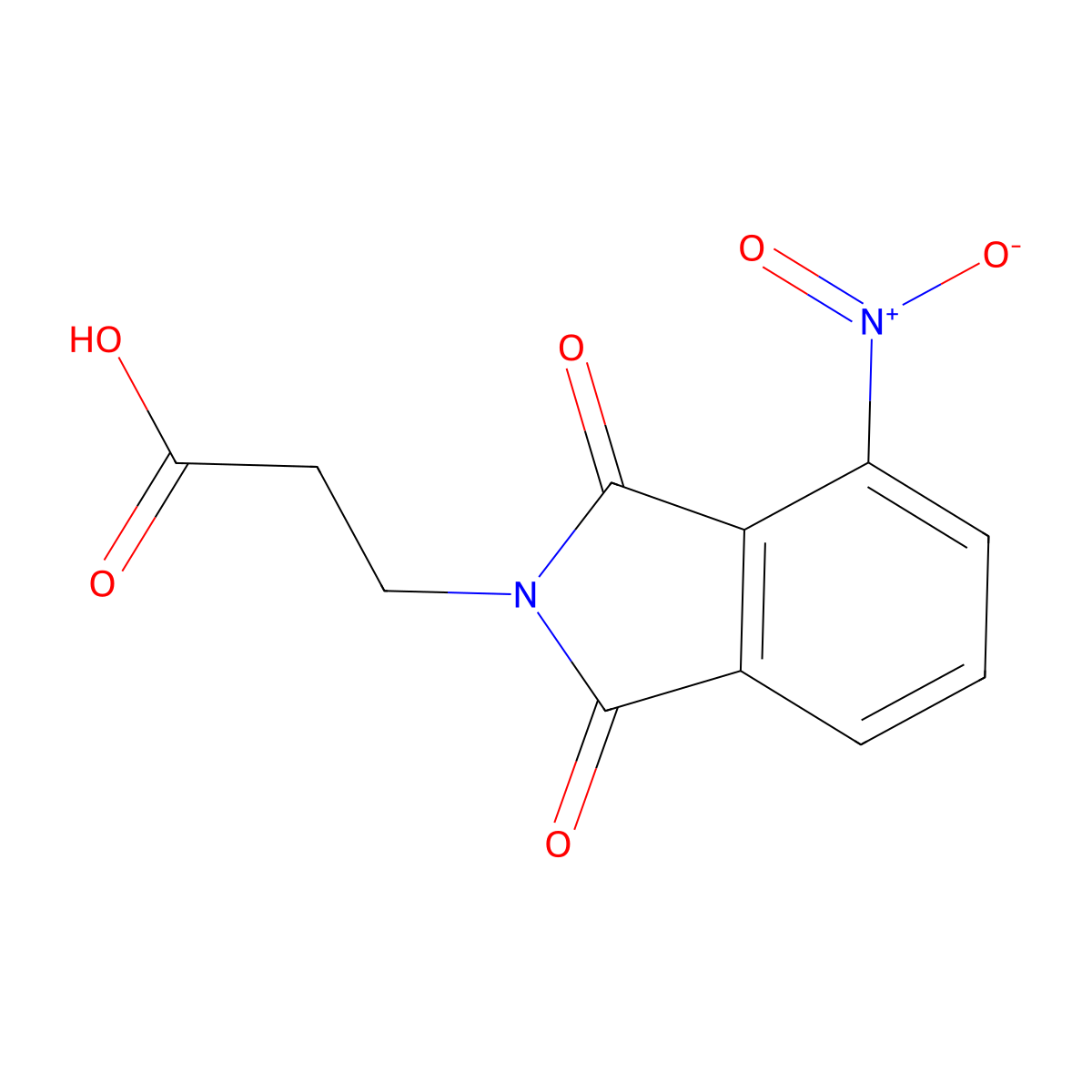 3-(4-Nitro-1,3-dioxoisoindolin-2-yl)propanoic acid molecular structure, CAS 15728-05-9