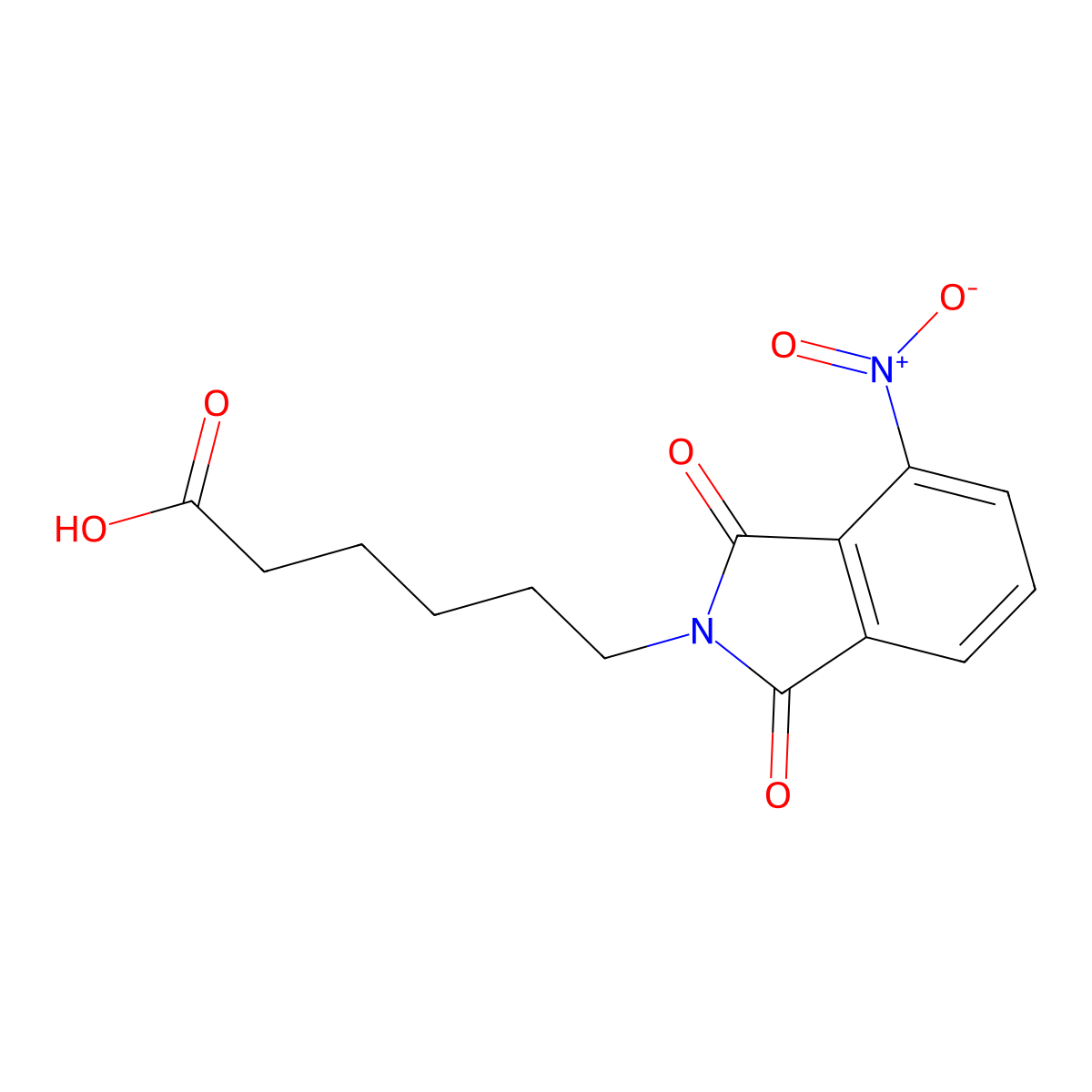 6-(4-nitro-1,3-dioxo-1,3-dihydro-2H-isoindol-2-yl)hexanoic acid molecular structure, CAS 15728-06-0