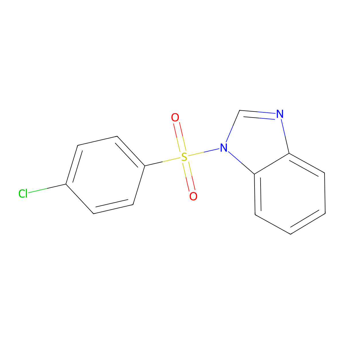 1-(4-chlorobenzenesulfonyl)-1H-1,3-benzodiazole molecular structure, CAS 15728-45-7