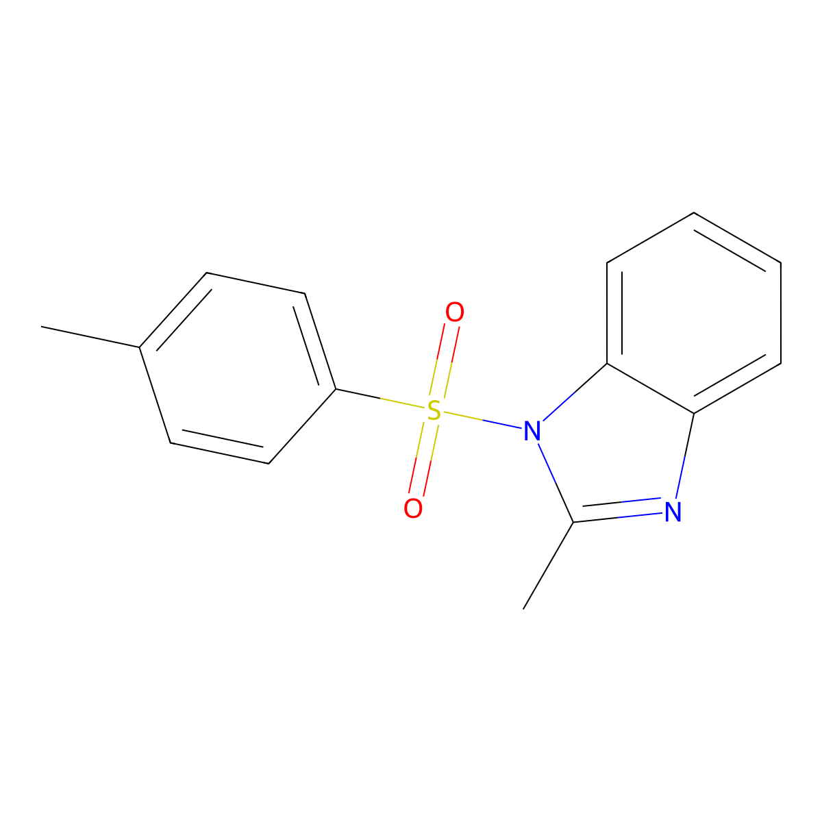 2-Methyl-1-(4-methylphenyl)sulfonylbenzimidazole molecular structure, CAS 15728-46-8