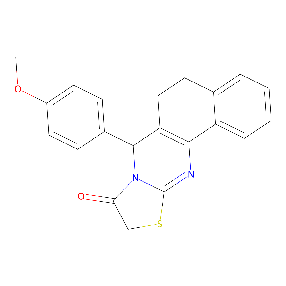 7-(4-Methoxyphenyl)-5,7-dihydro-6H-benzo[h][1,3]thiazolo[2,3-b]quinazolin-9(10H)-one molecular structure, CAS 157282-77-4