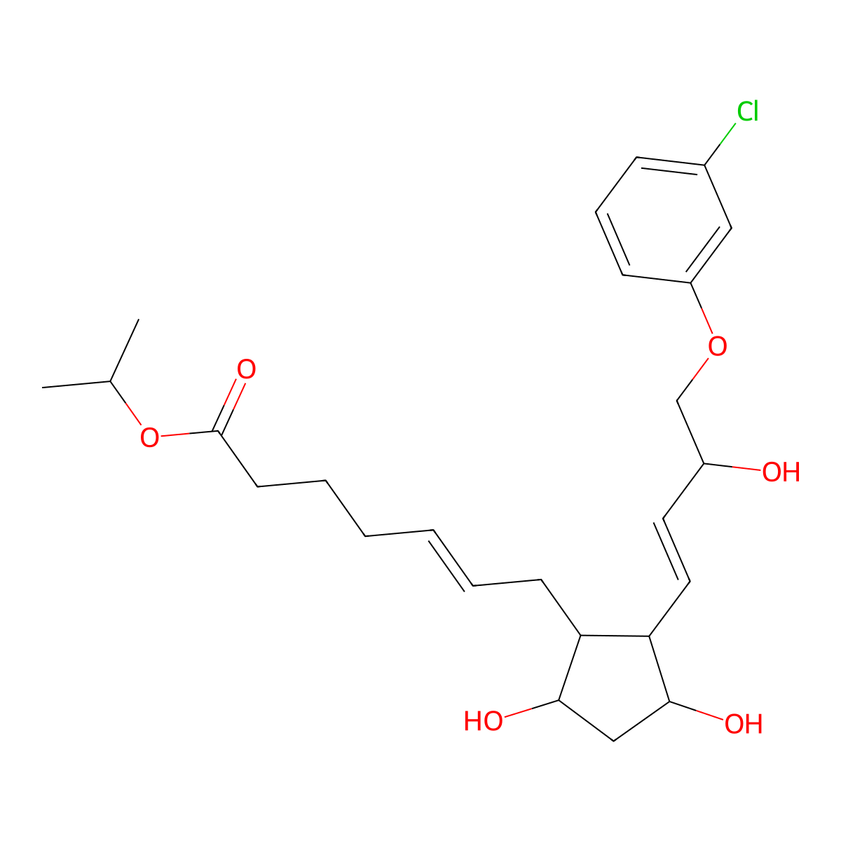 Isopropyl Cloprostenate molecular structure, CAS 157283-66-4
