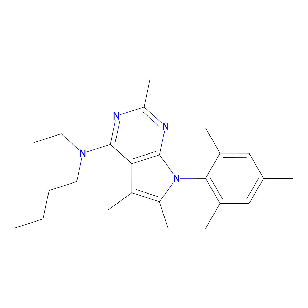 Antalarmin molecular structure, CAS 157284-96-3
