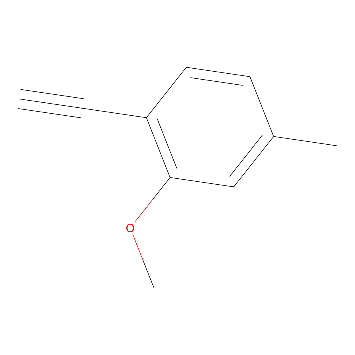1-Ethynyl-2-methoxy-4-methylbenzene molecular structure, CAS 1572960-03-2