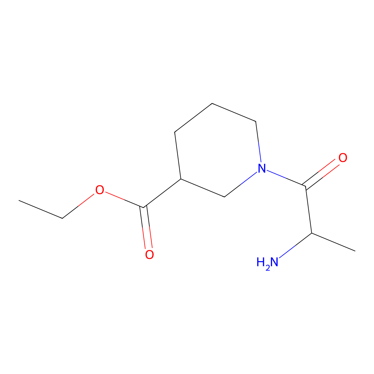 Ethyl 1-(2-aminopropanoyl)piperidine-3-carboxylate molecular structure, CAS 1572970-82-1