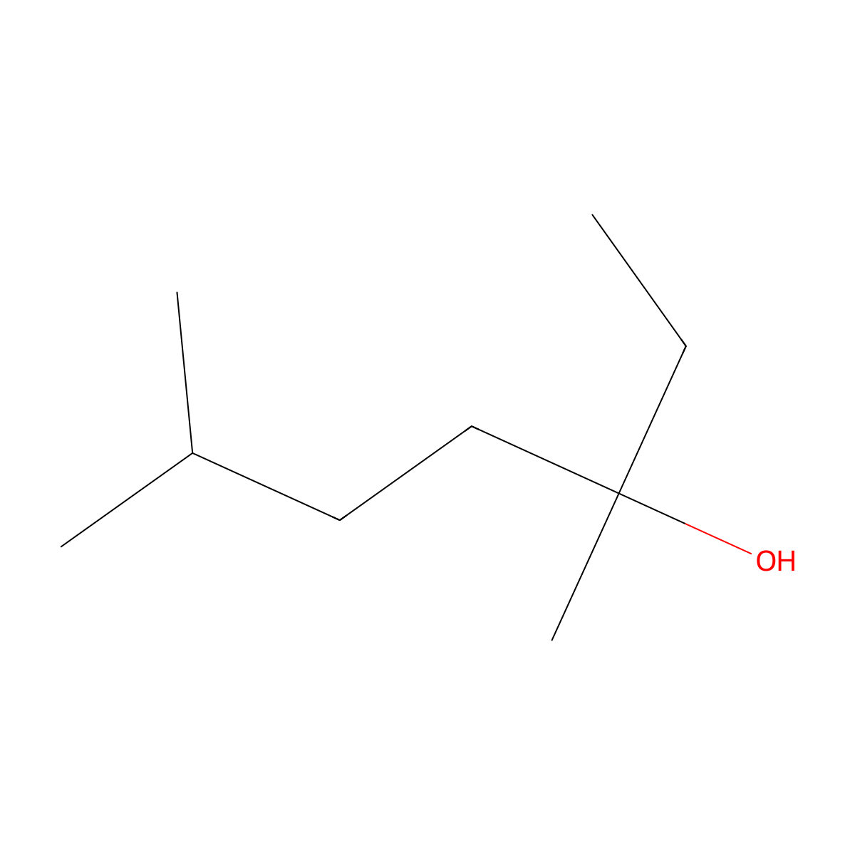3,6-Dimethyl-3-heptanol molecular structure, CAS 1573-28-0