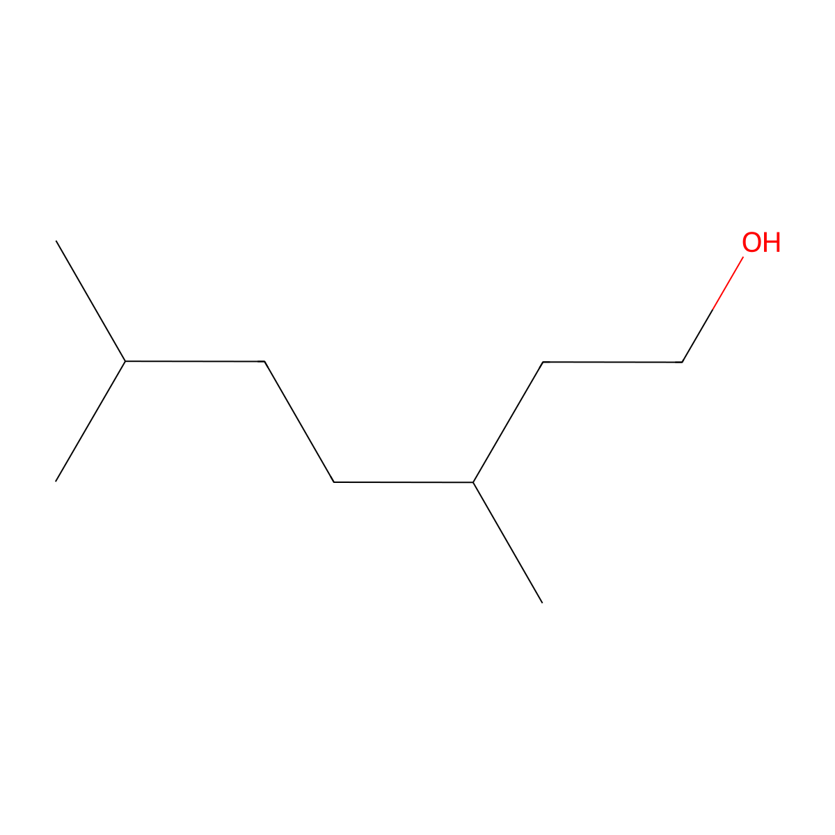 3,6-Dimethylheptan-1-ol molecular structure, CAS 1573-33-7