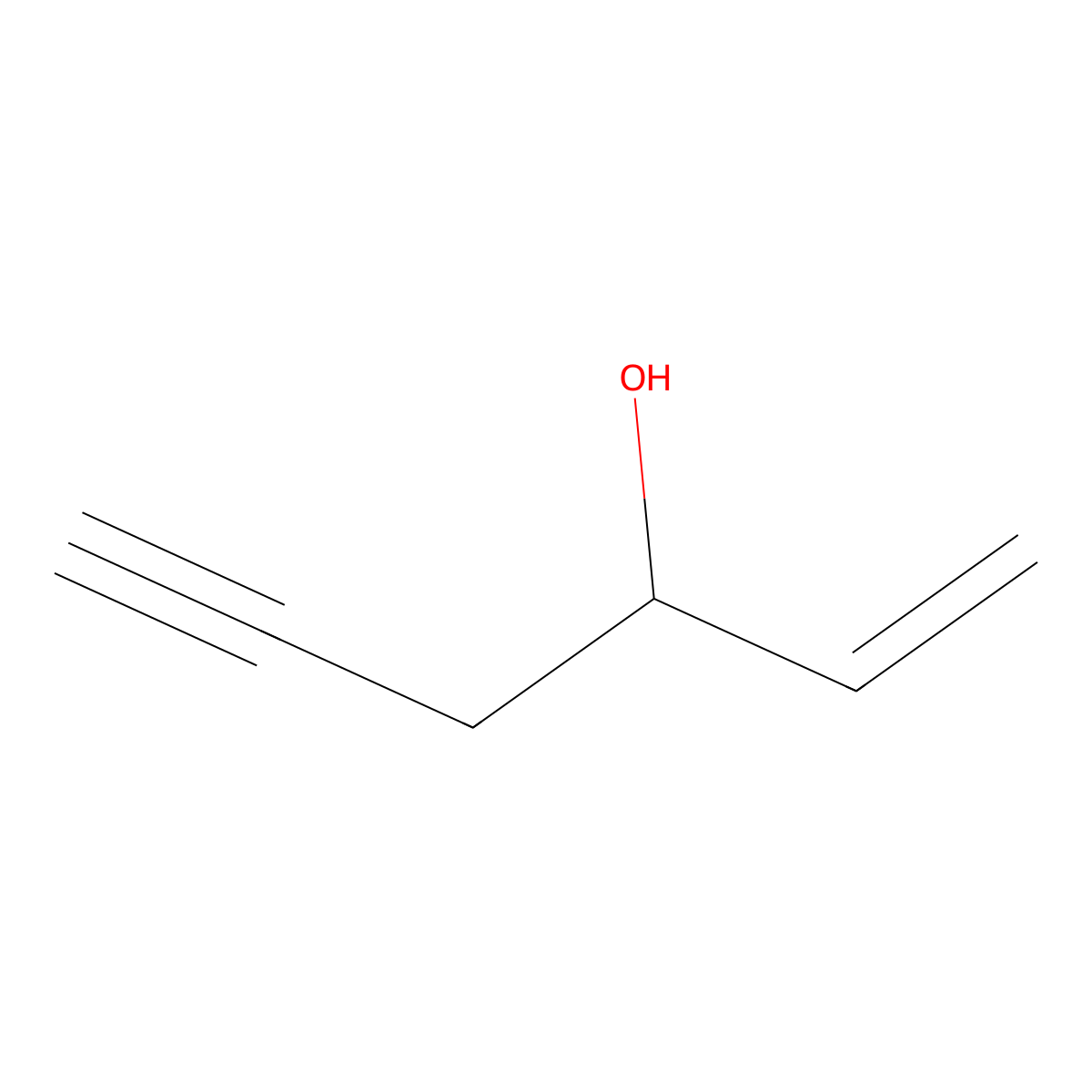 Hex-1-en-5-yn-3-ol molecular structure, CAS 1573-66-6
