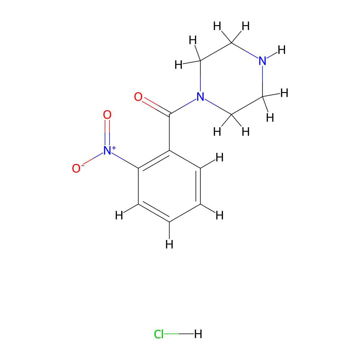 1-(2-Nitrobenzoyl)piperazine hydrochloride molecular structure, CAS 1573052-56-8