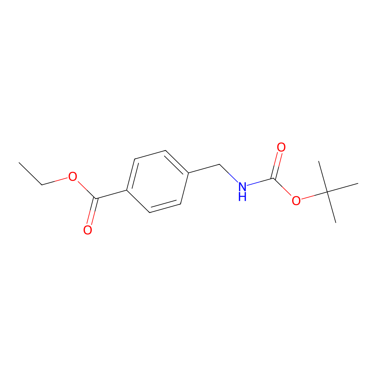 Ethyl 4-(((tert-butoxycarbonyl)amino)methyl)benzoate molecular structure, CAS 157311-42-7