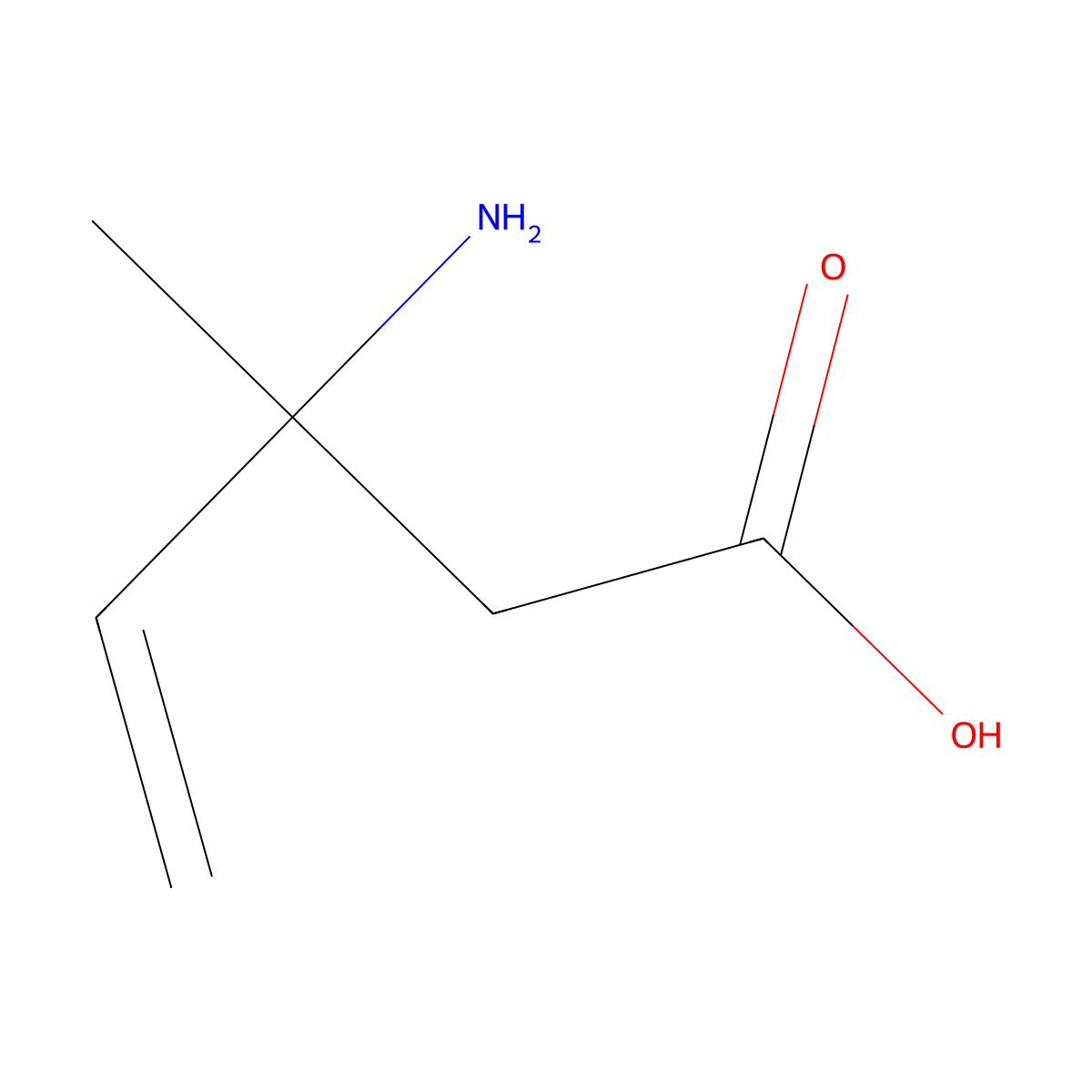 3-Amino-3-methylpent-4-enoic acid molecular structure, CAS 15732-42-0