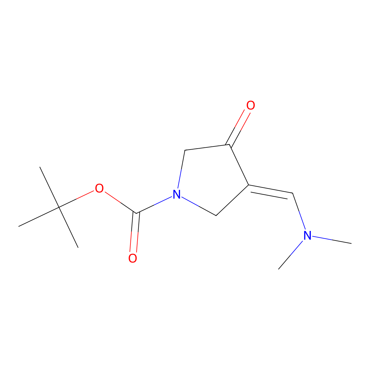 tert-Butyl 3-[(dimethylamino)methylidene]-4-oxopyrrolidine-1-carboxylate molecular structure, CAS 157327-42-9