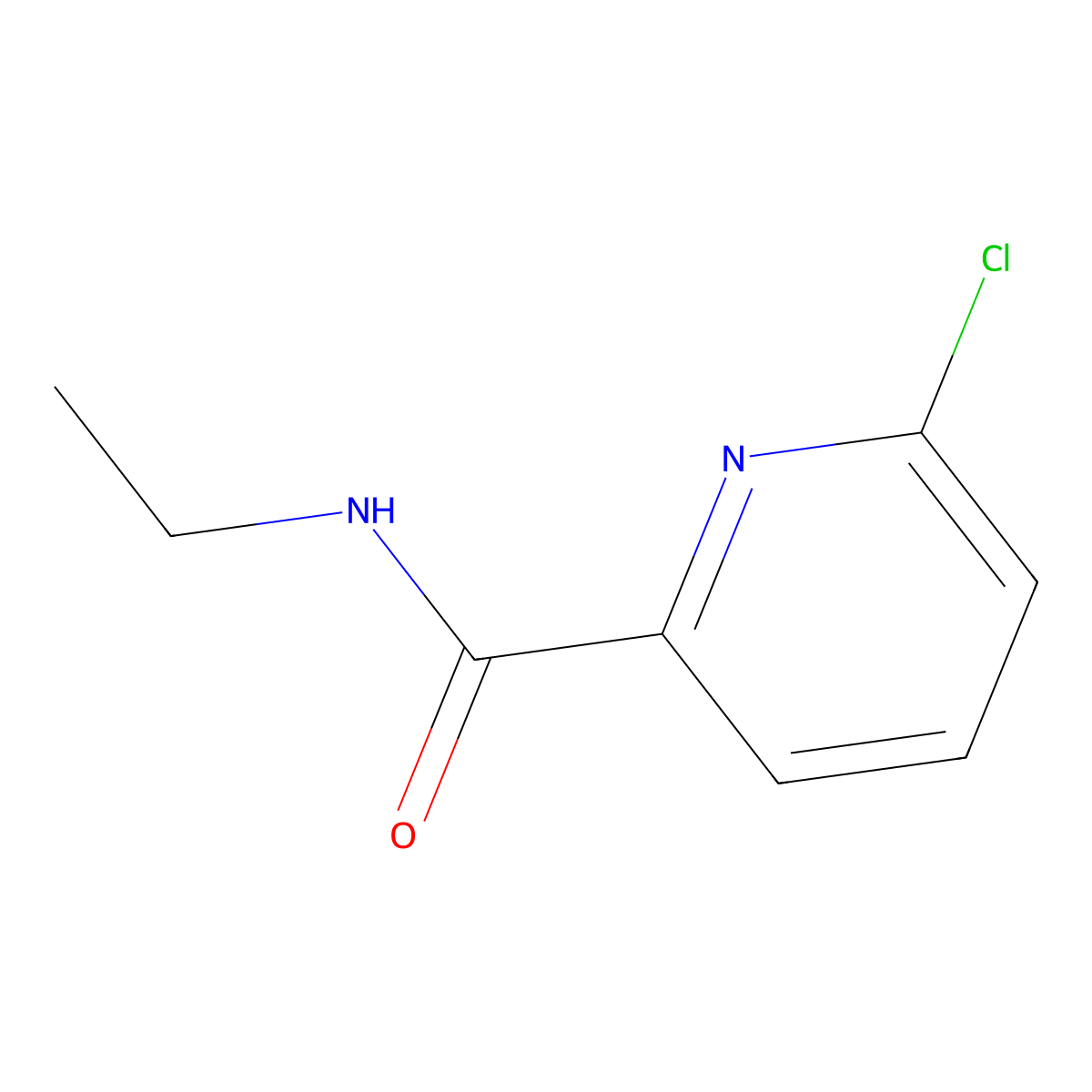 6-chloro-N-ethylpyridine-2-carboxamide molecular structure, CAS 157328-18-2