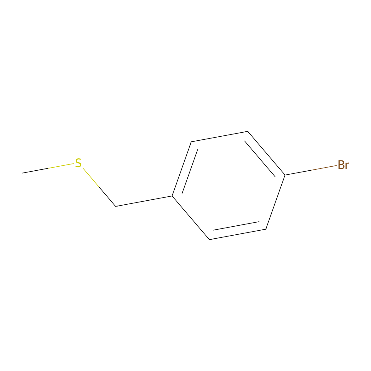 1-Bromo-4-((methylsulfanyl)methyl)benzene molecular structure, CAS 15733-07-0