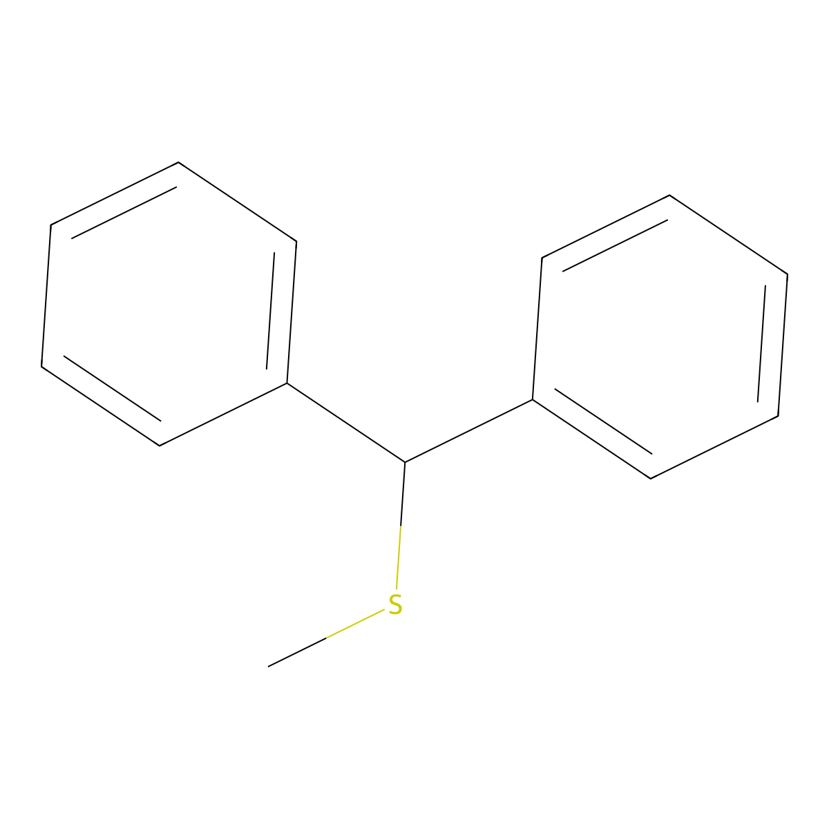 [(Methylsulfanyl)(phenyl)methyl]benzene molecular structure, CAS 15733-08-1