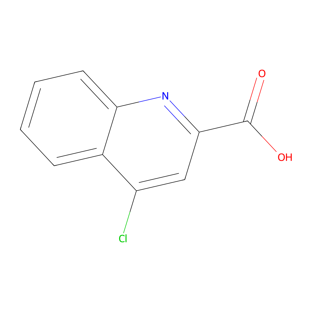 4-Chloroquinoline-2-carboxylic acid molecular structure, CAS 15733-82-1