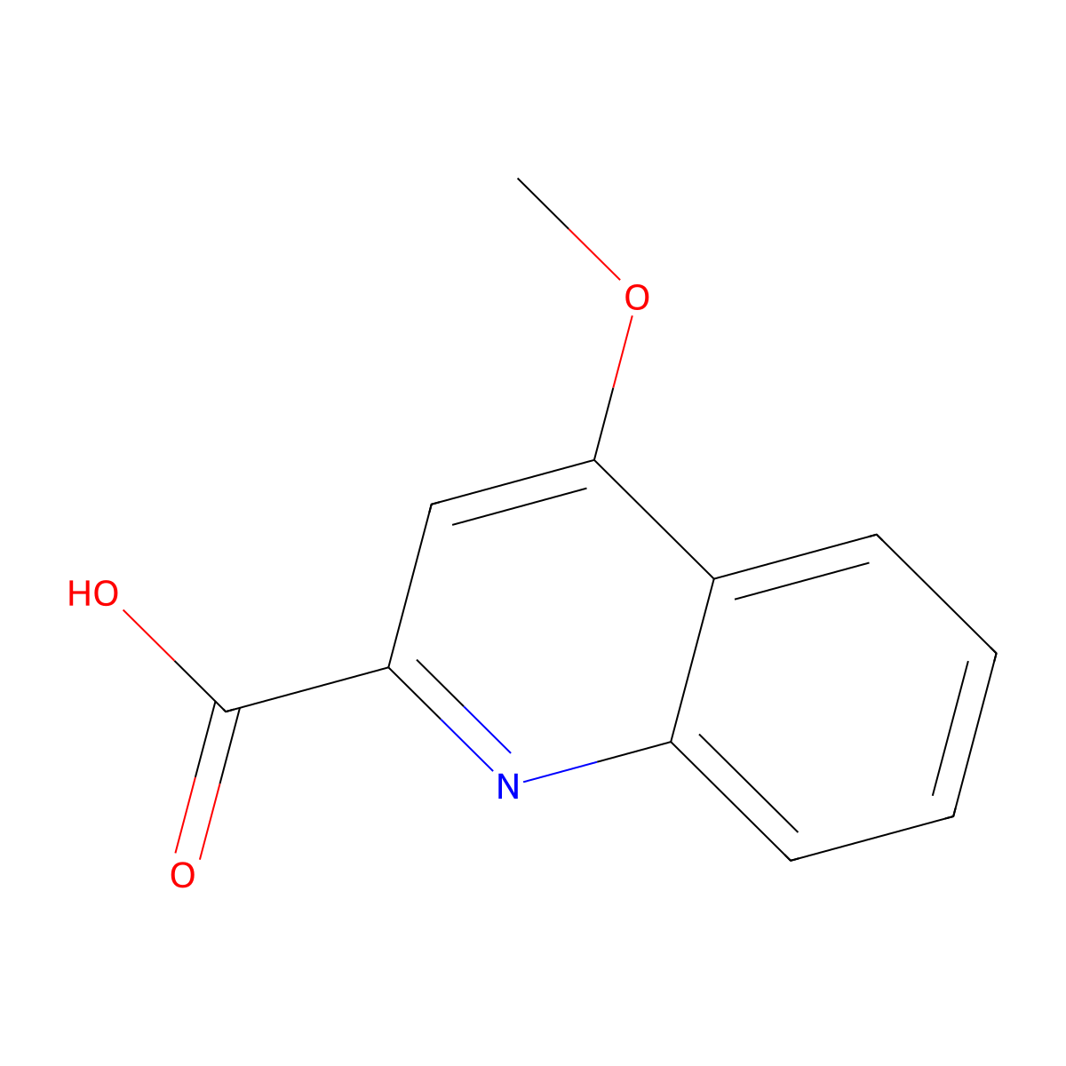 4-Methoxy-2-quinolinecarboxylic acid molecular structure, CAS 15733-83-2