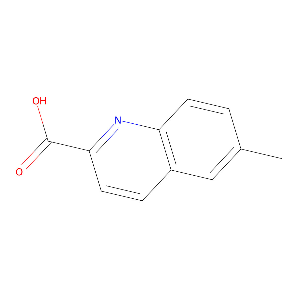 6-Methylquinoline-2-carboxylic acid molecular structure, CAS 15733-84-3