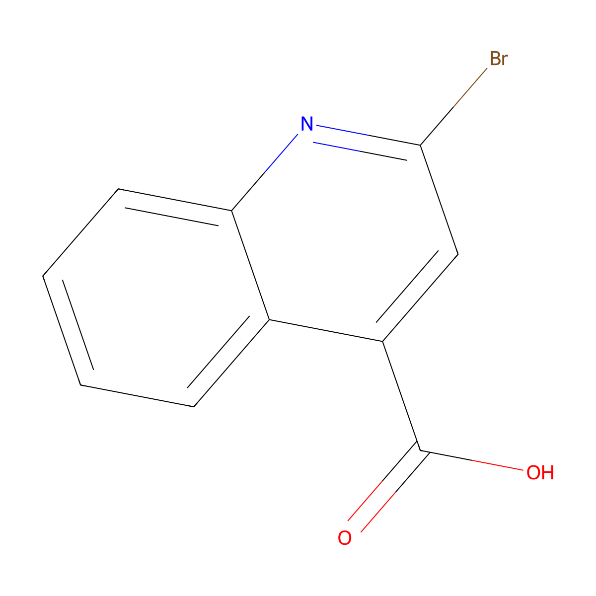 2-Bromoquinoline-4-carboxylic acid molecular structure, CAS 15733-87-6