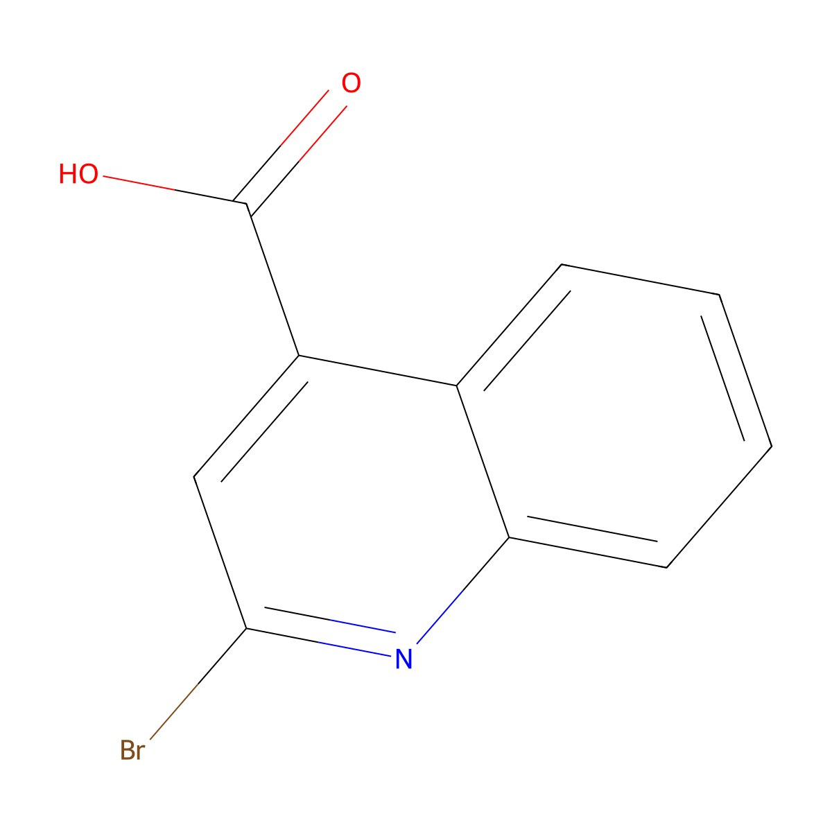 2-Bromoquinoline-4-carboxylic acid molecular structure, CAS 15733-87-6