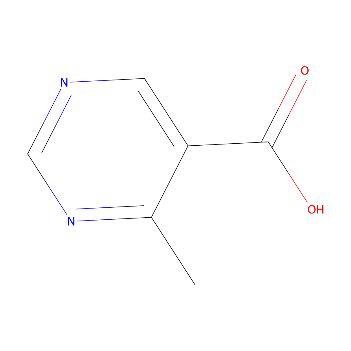 4-Methyl-5-pyrimidinecarboxylic acid molecular structure, CAS 157335-92-7