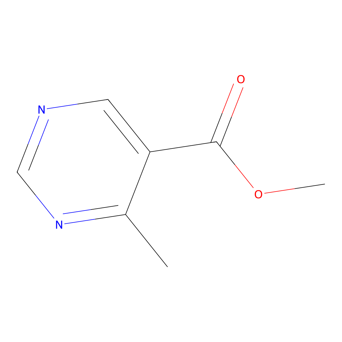 Methyl 4-methylpyrimidine-5-carboxylate molecular structure, CAS 157335-94-9