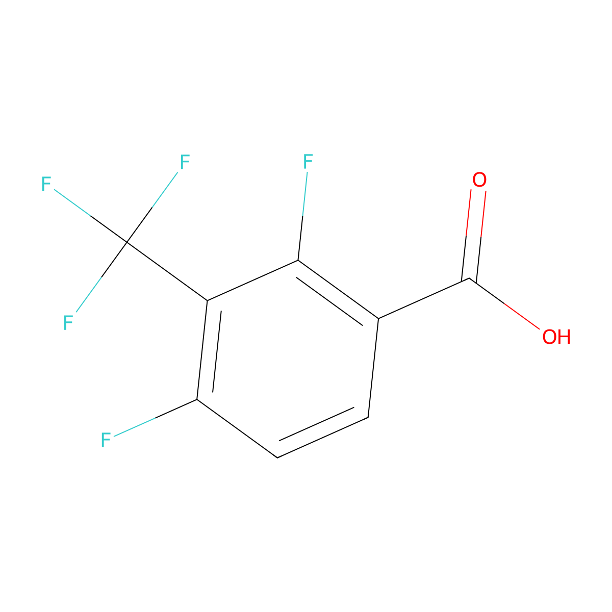 2,4-difluoro-3-(trifluoromethyl)benzoic Acid molecular structure, CAS 157337-81-0