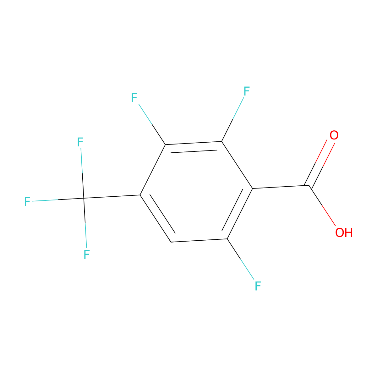 2,3,6-Trifluoro-4-(trifluoromethyl)benzoic acid molecular structure, CAS 157337-82-1