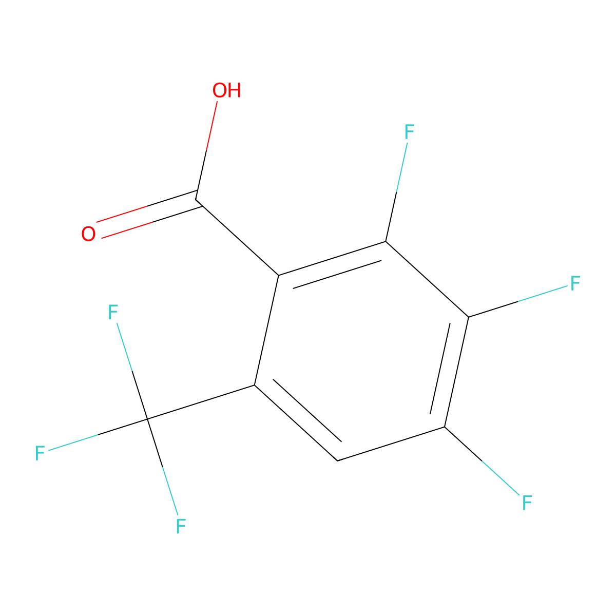 2,3,4-trifluoro-6-(trifluoromethyl)benzoic Acid molecular structure, CAS 157337-84-3
