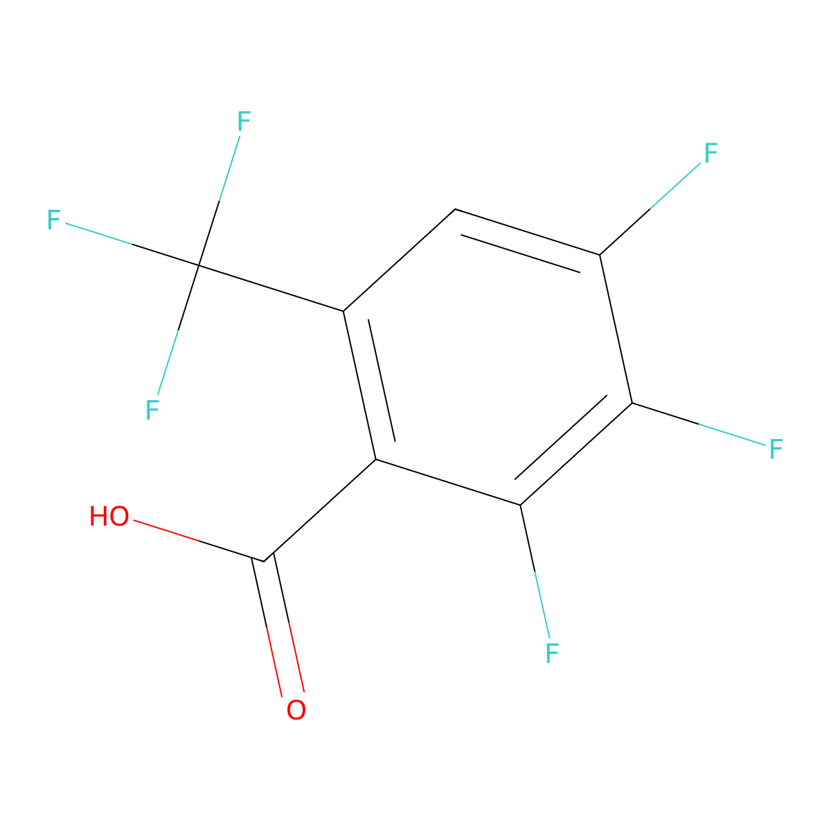 2,3,4-trifluoro-6-(trifluoromethyl)benzoic Acid molecular structure, CAS 157337-84-3
