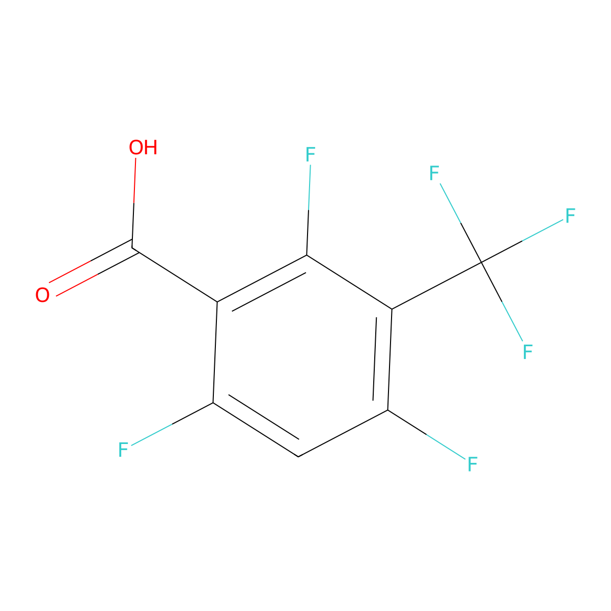 2,4,6-trifluoro-3-(trifluoromethyl)benzoic Acid molecular structure, CAS 157337-85-4