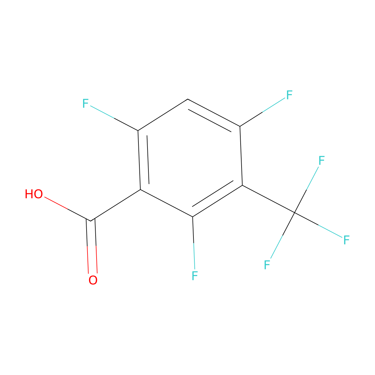 2,4,6-trifluoro-3-(trifluoromethyl)benzoic Acid molecular structure, CAS 157337-85-4