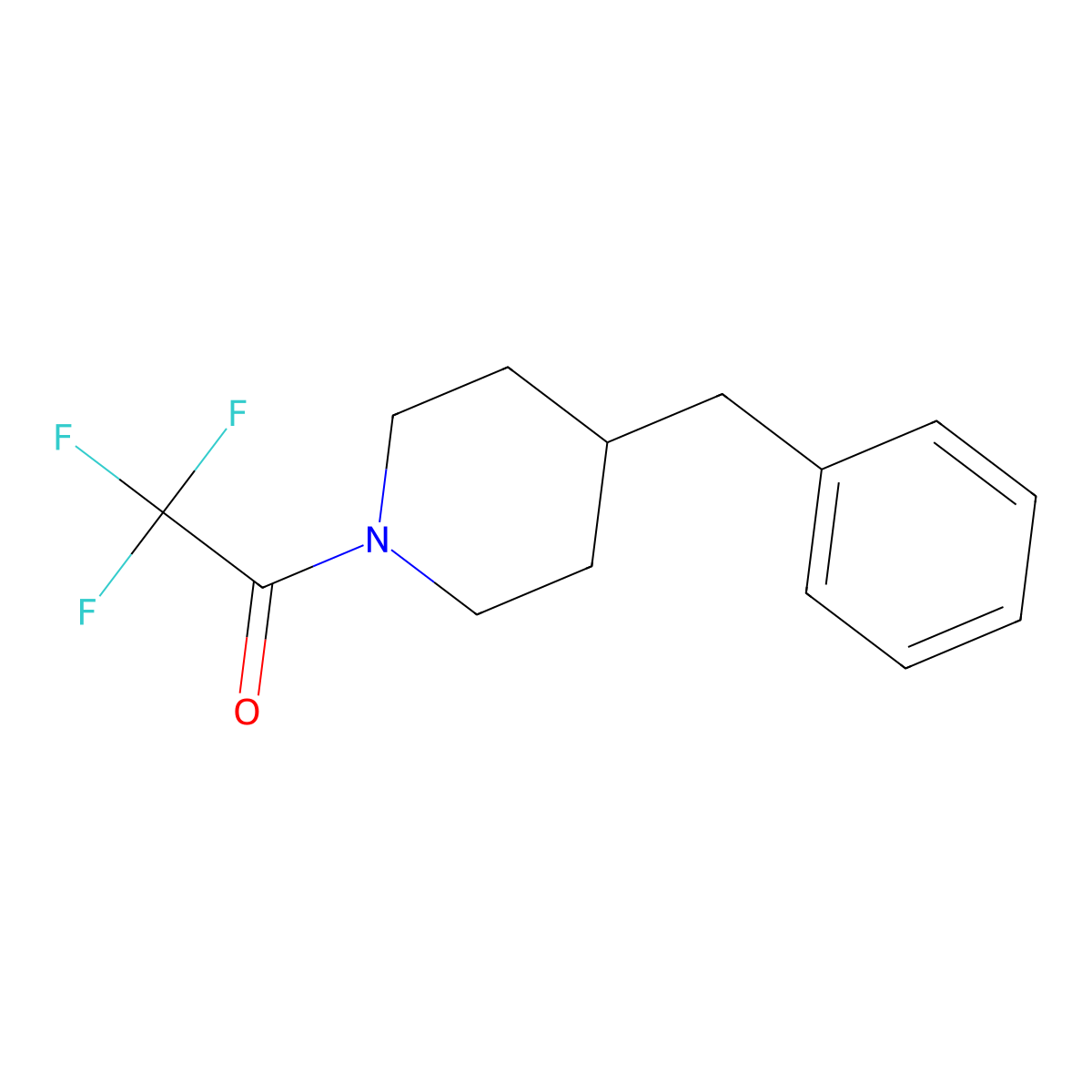 1-(4-Benzylpiperidin-1-yl)-2,2,2-trifluoroethanone molecular structure, CAS 157338-47-1