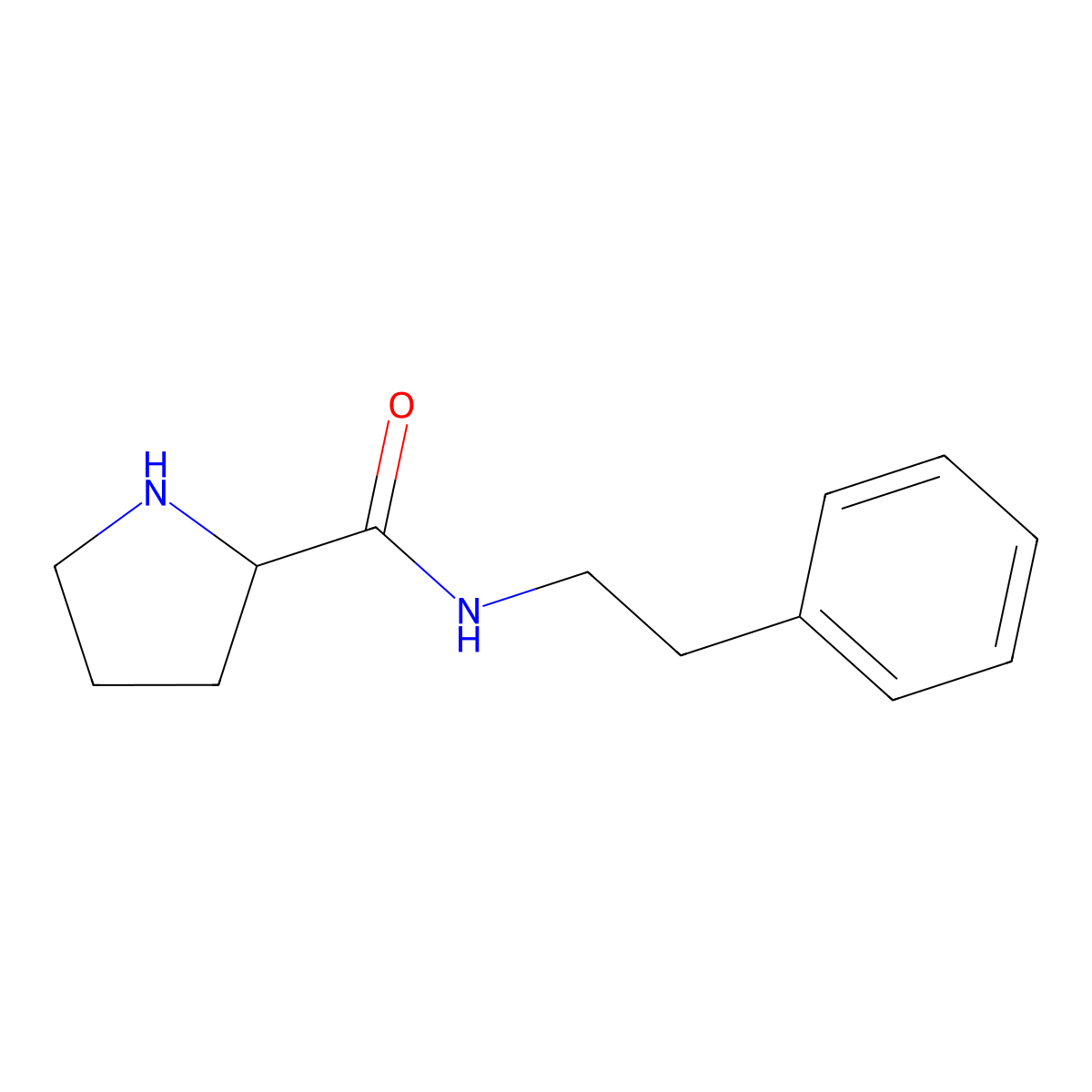 N-(2-phenylethyl)prolinamide molecular structure, CAS 1573547-09-7
