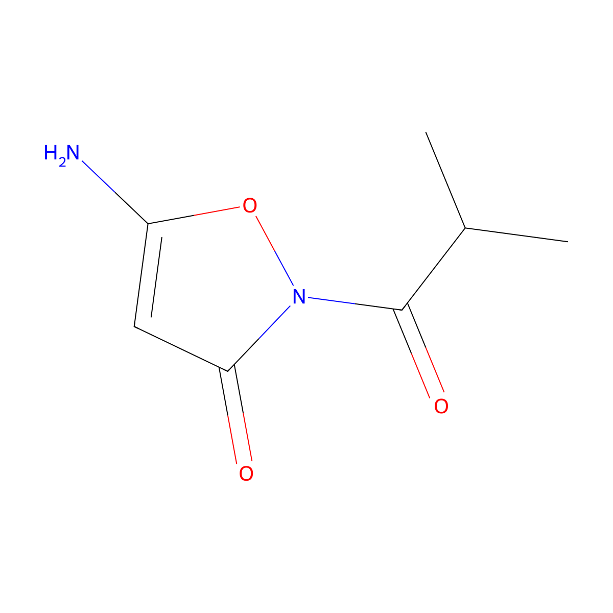 5-Amino-2-isobutyrylisoxazol-3(2H)-one molecular structure, CAS 1573547-19-9