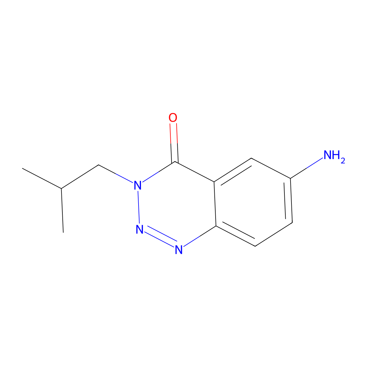 6-amino-3-isobutyl-1,2,3-benzotriazin-4(3H)-one molecular structure, CAS 1573547-26-8