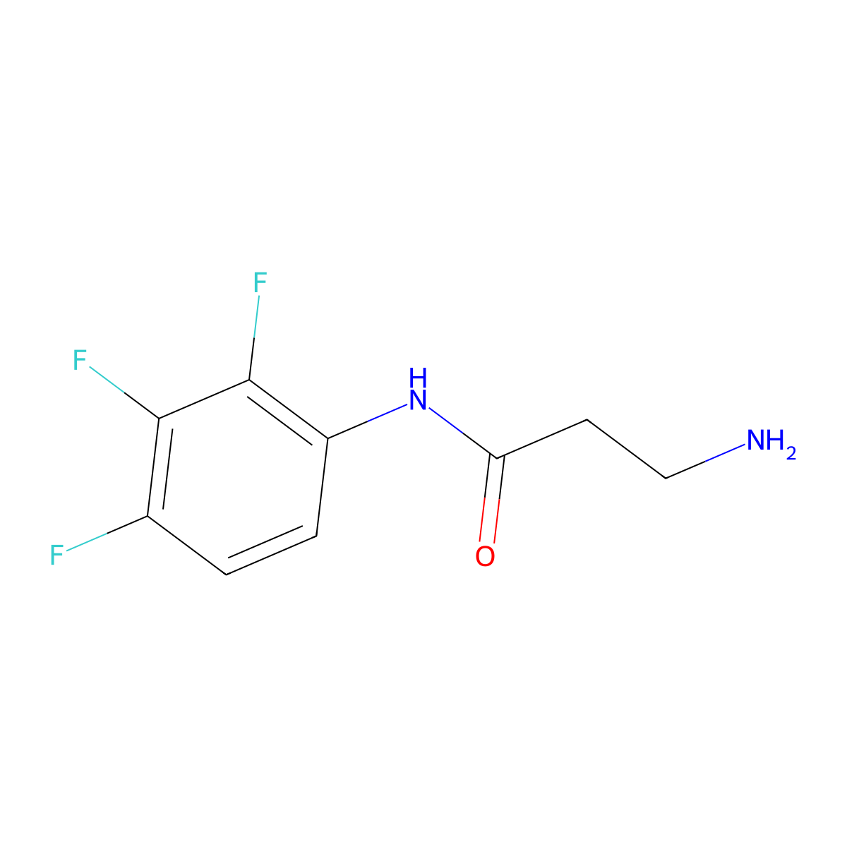 3-Amino-N-(2,3,4-trifluorophenyl)propanamide molecular structure, CAS 1573547-34-8